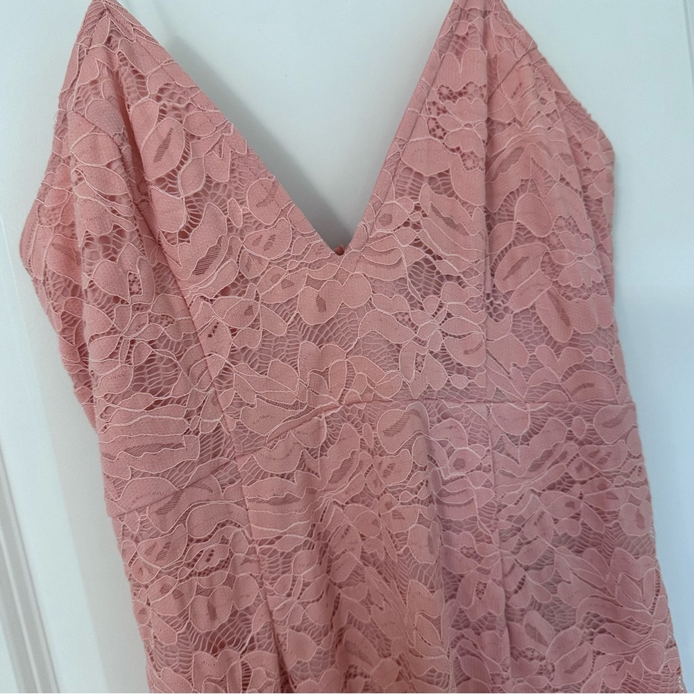 New with tags: PrettyLittleThing Cami Lace Ruffle Hem Midi Dress - Picture 8 of 11
